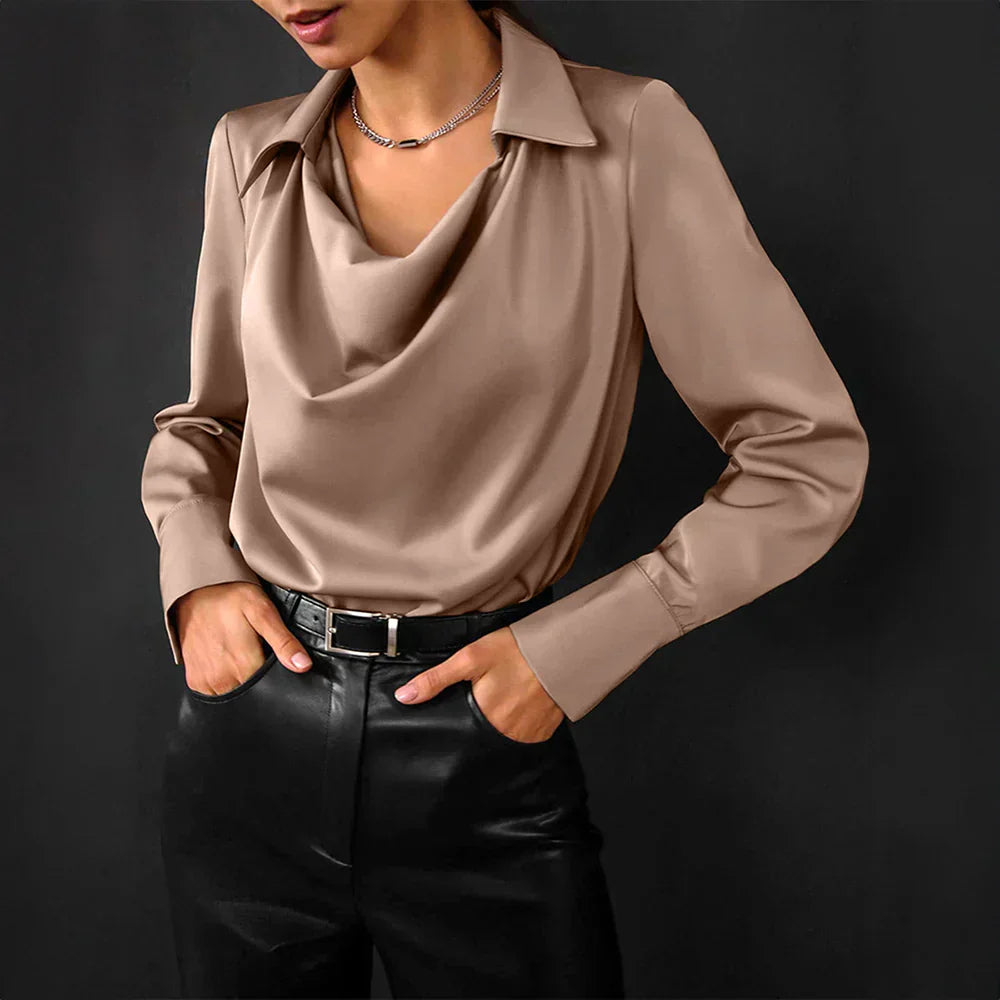 Moss | Women's Plus Size Satin Blouse