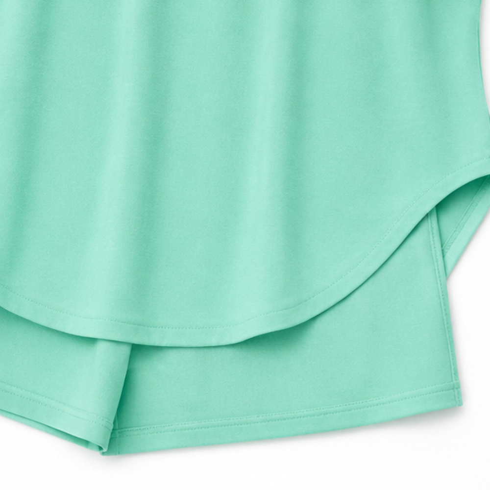 Vespera | Women's V Neck O Ring Sleeveless Tank Top Shorts Loose Two Piece Set