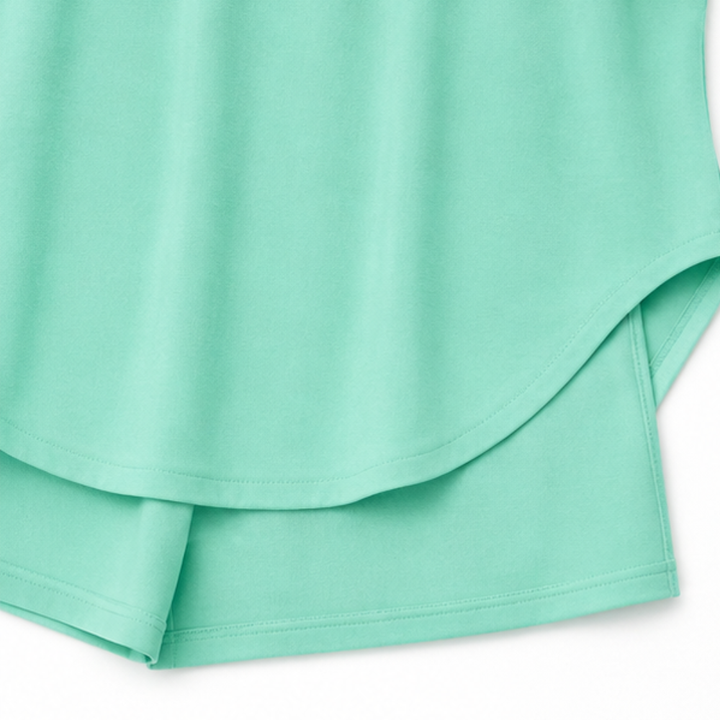 Vespera | Women's V Neck O Ring Sleeveless Tank Top Shorts Loose Two Piece Set