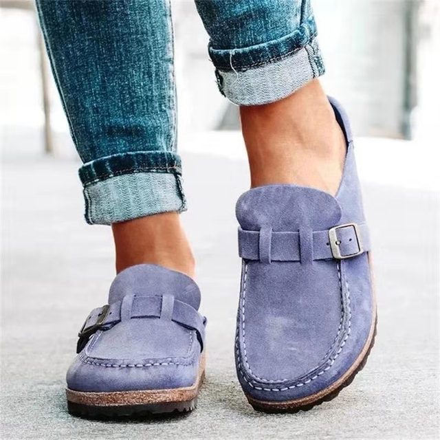Saskia | Women Buckle Slip On Loafers
