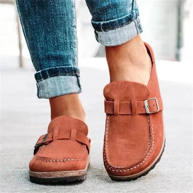 Saskia | Women Buckle Slip On Loafers