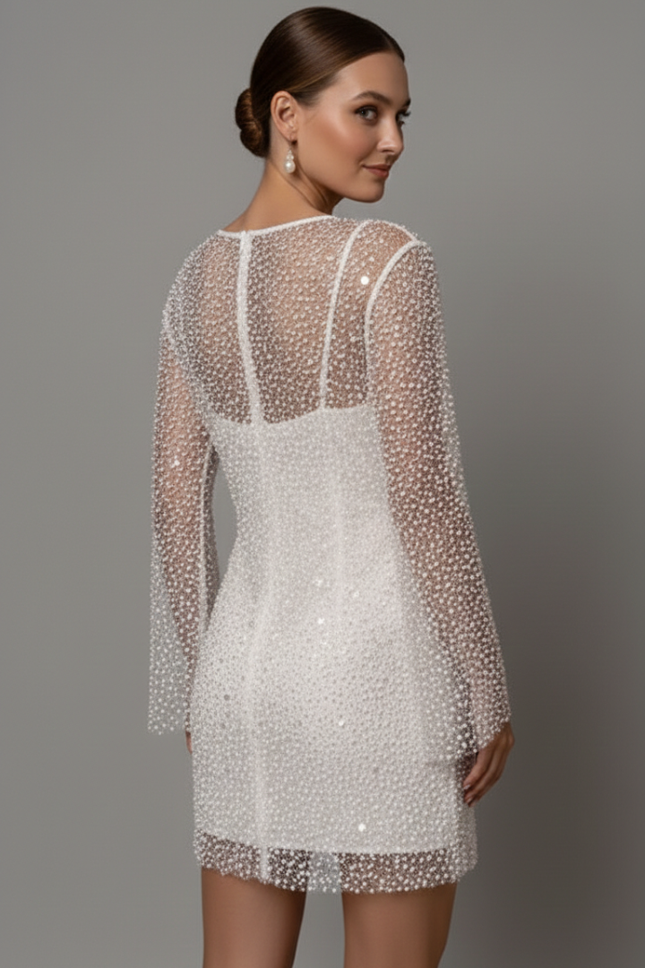 Antigone | Women Long Sleeve Sequin Mini Dress