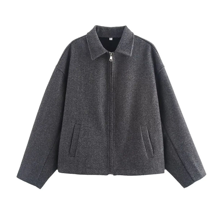 Maud | Women Zip Collar Loose Jacket