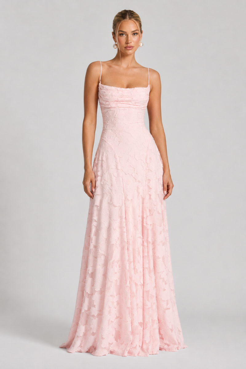 Balthild | Women Cowl Neck Maxi Floral Dress