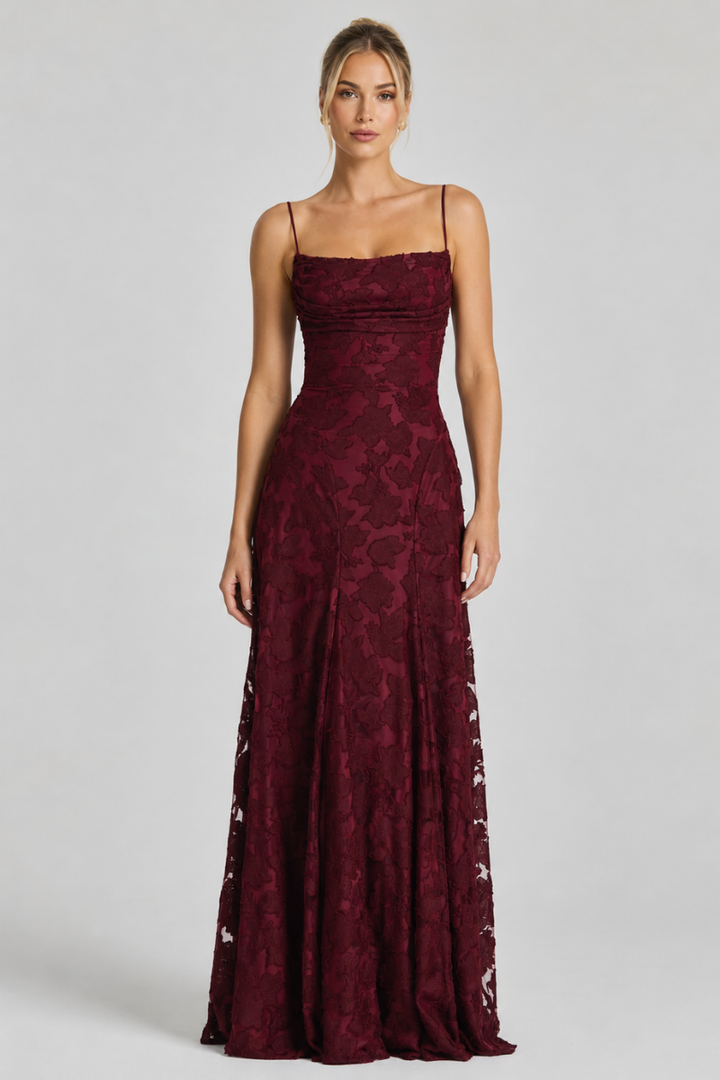 Balthild | Women Cowl Neck Maxi Floral Dress