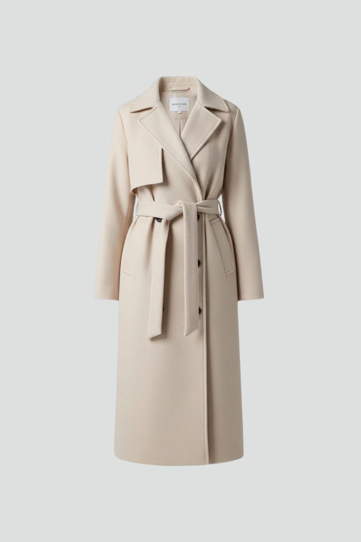 Bronte | Women Double Breasted Belted Long Coat