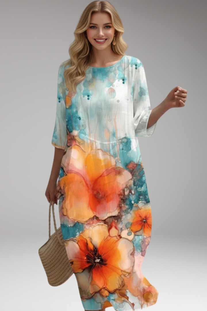 Keira | Women's Floral Midi Sundress