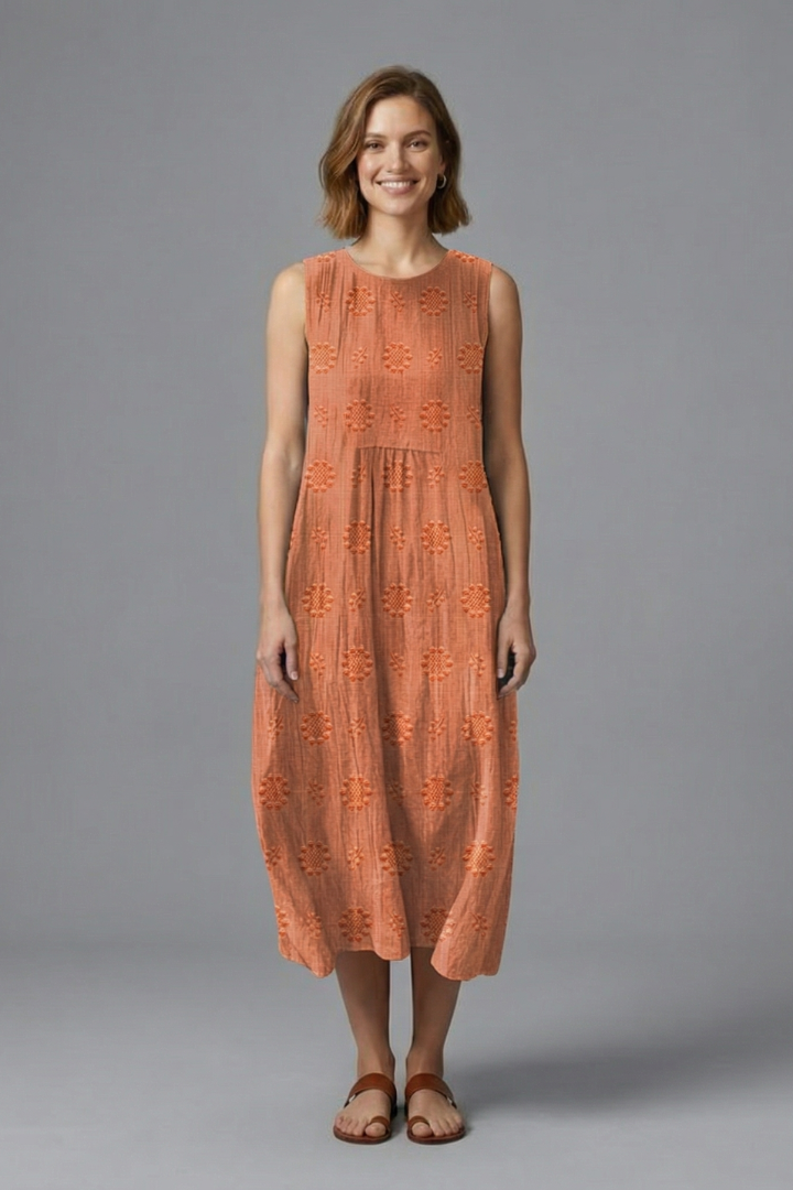 Nest | Women Sleeveless Midi Denim Dress