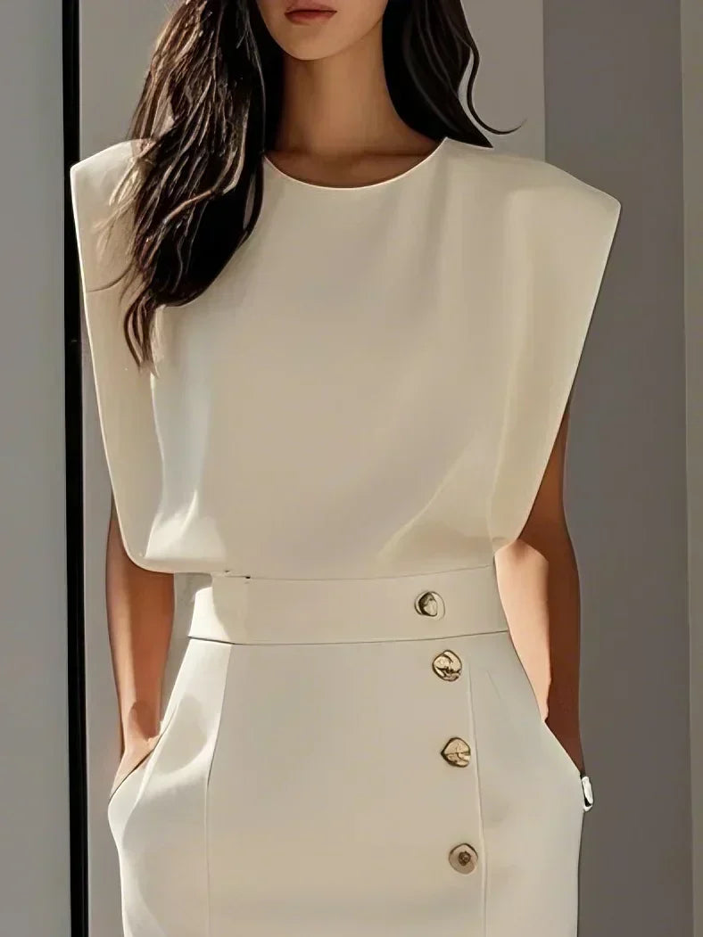 Keziah | Women's Button Midi Skirt Set