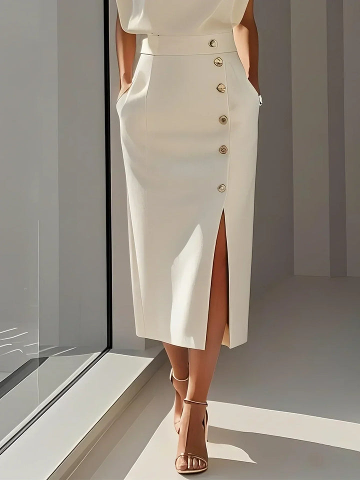 Keziah | Women's Button Midi Skirt Set