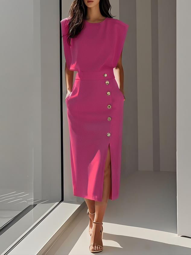 Keziah | Women's Button Midi Skirt Set