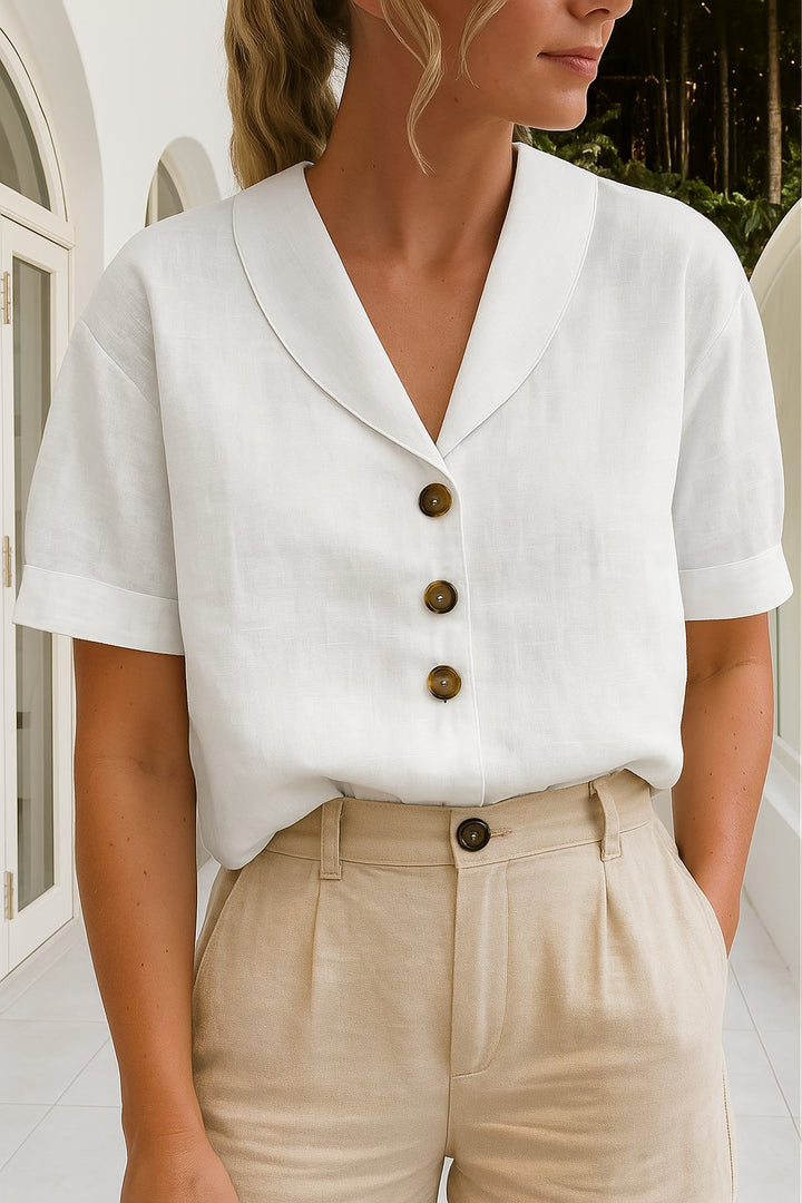 Valerie | Women's Plus Size Linen Blouse
