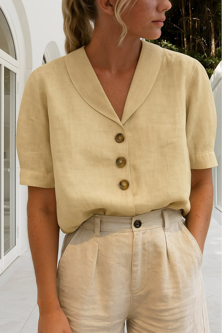 Valerie | Women's Plus Size Linen Blouse