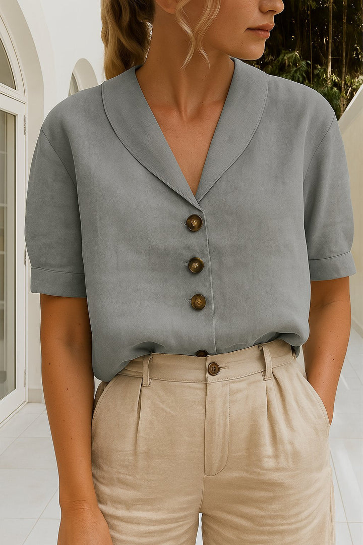 Valerie | Women's Plus Size Linen Blouse