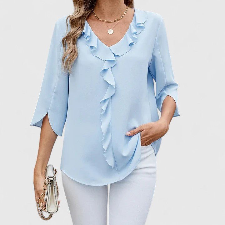 Cameron | Women's Plus Size Ruffle Blouse