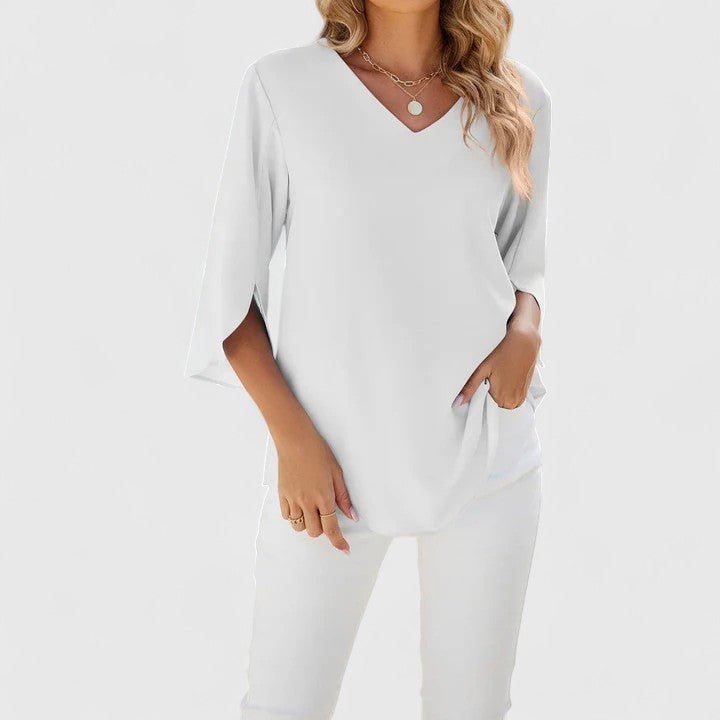 Cameron | Women's Plus Size Ruffle Blouse