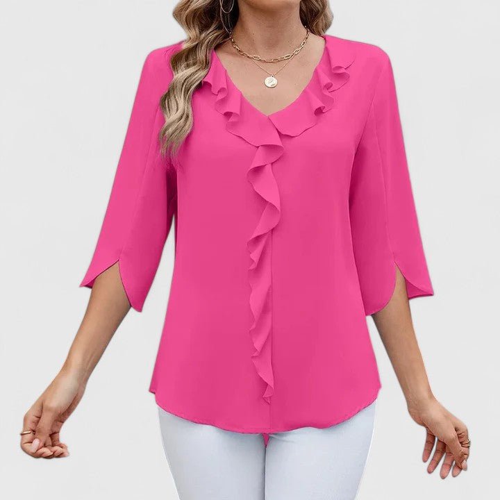 Cameron | Women's Plus Size Ruffle Blouse