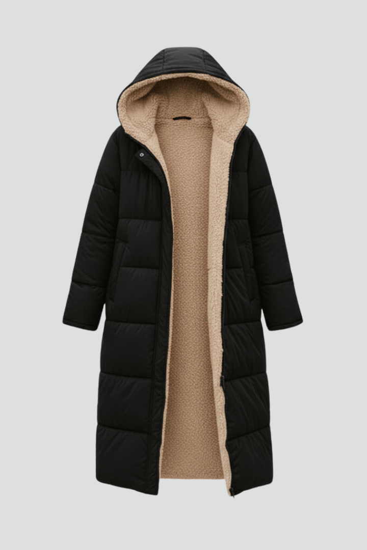 Verena | Women Hooded Longline Puffer Coat