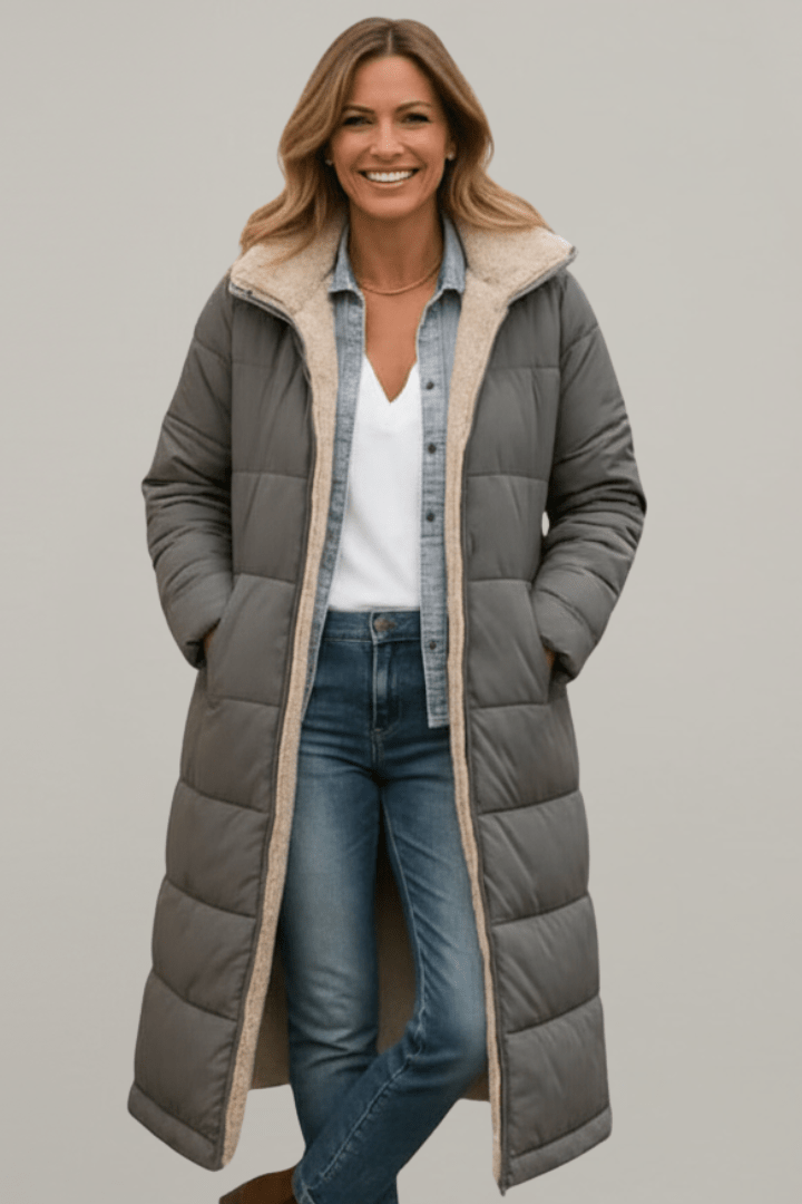 Verena | Women Hooded Longline Puffer Coat