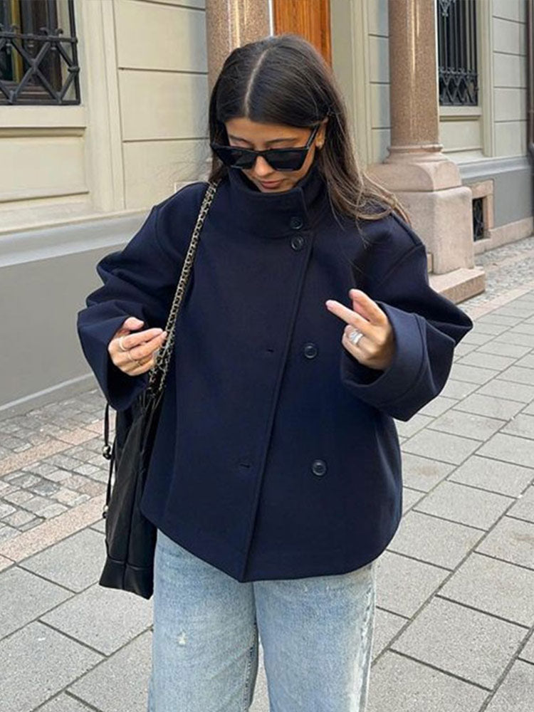 Merryn | Women Asymmetric Collar Short Coat