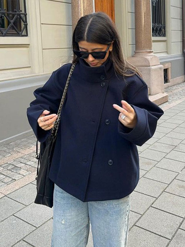 Merryn | Women Asymmetric Collar Short Coat
