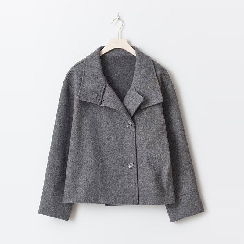 Merryn | Women Asymmetric Collar Short Coat