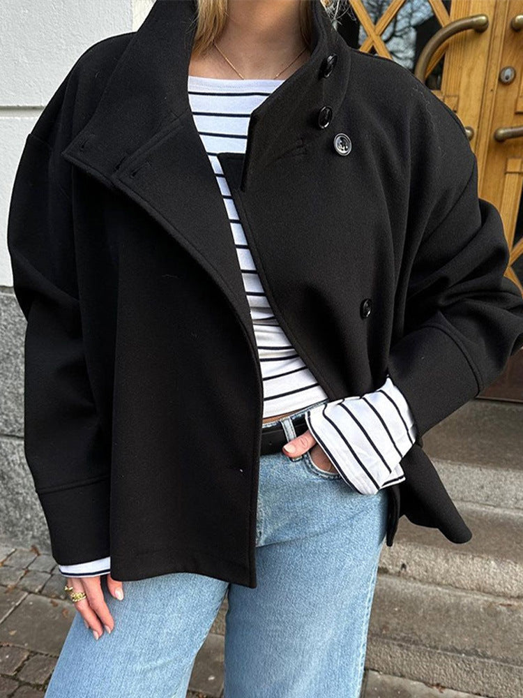 Merryn | Women Asymmetric Collar Short Coat