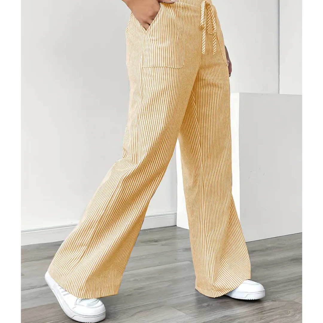 Lydia | Women's Stripe Wide Leg Pants