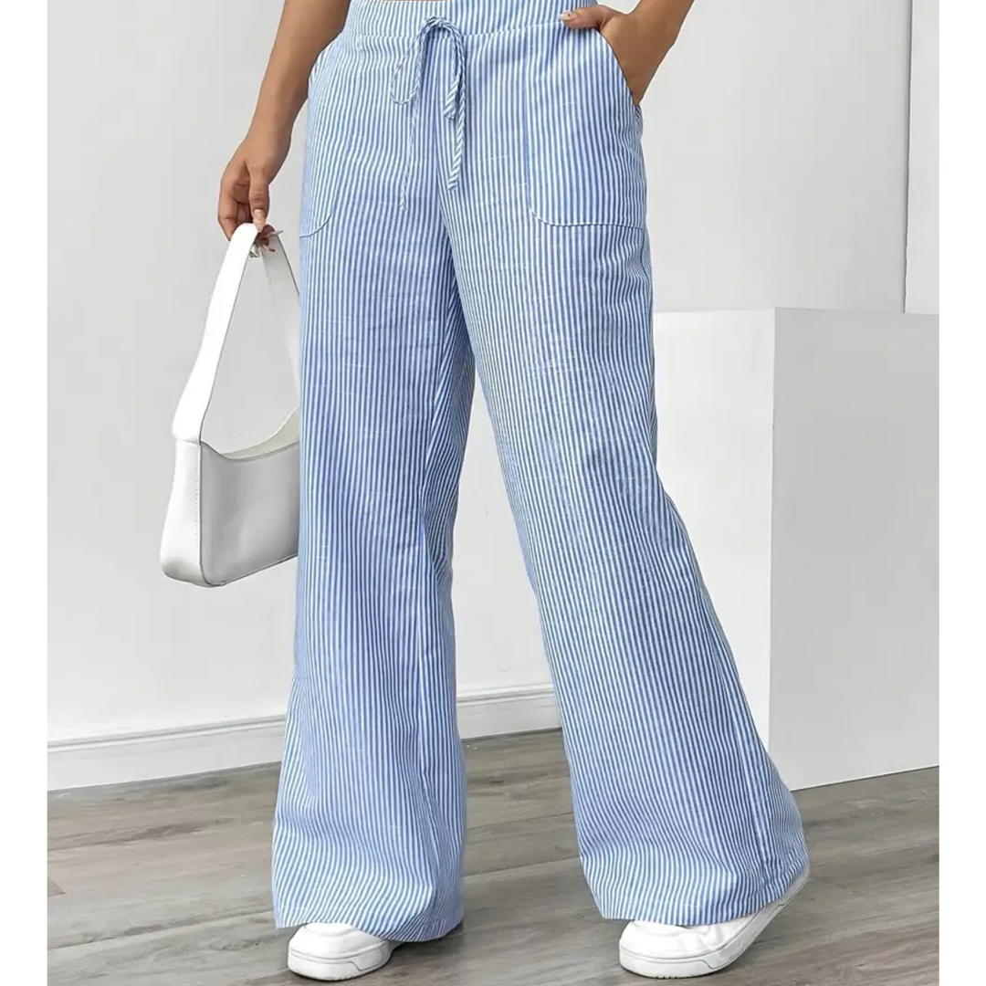 Lydia | Women's Stripe Wide Leg Pants