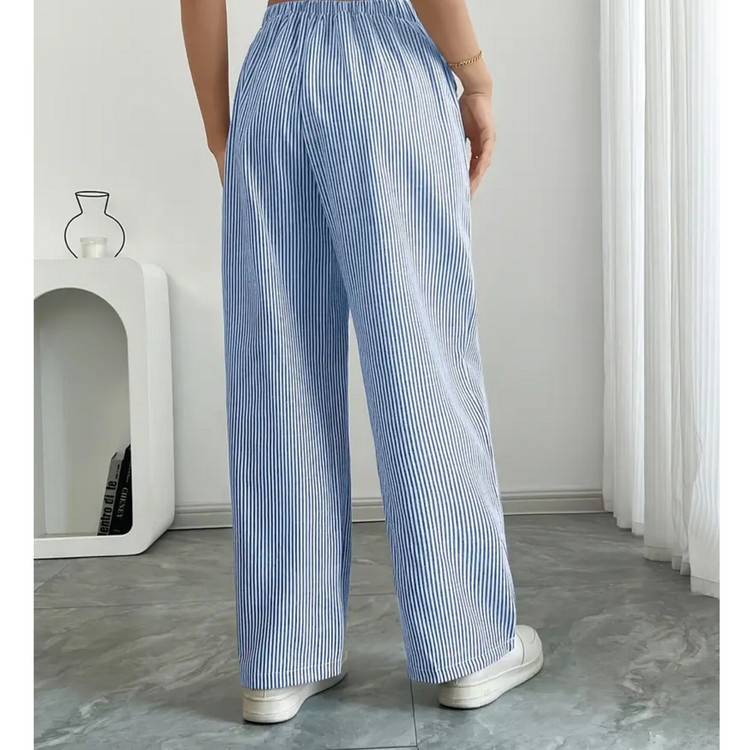 Lydia | Women's Stripe Wide Leg Pants