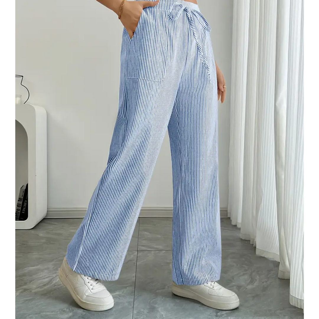 Lydia | Women's Stripe Wide Leg Pants
