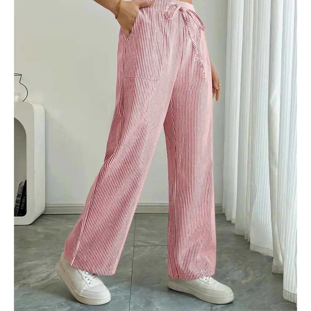 Lydia | Women's Stripe Wide Leg Pants
