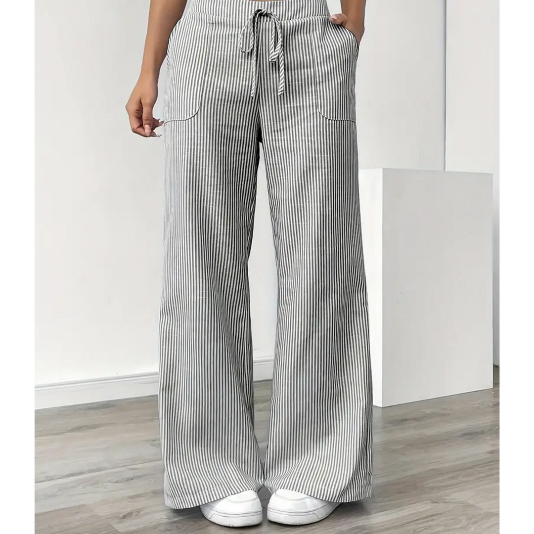 Lydia | Women's Stripe Wide Leg Pants