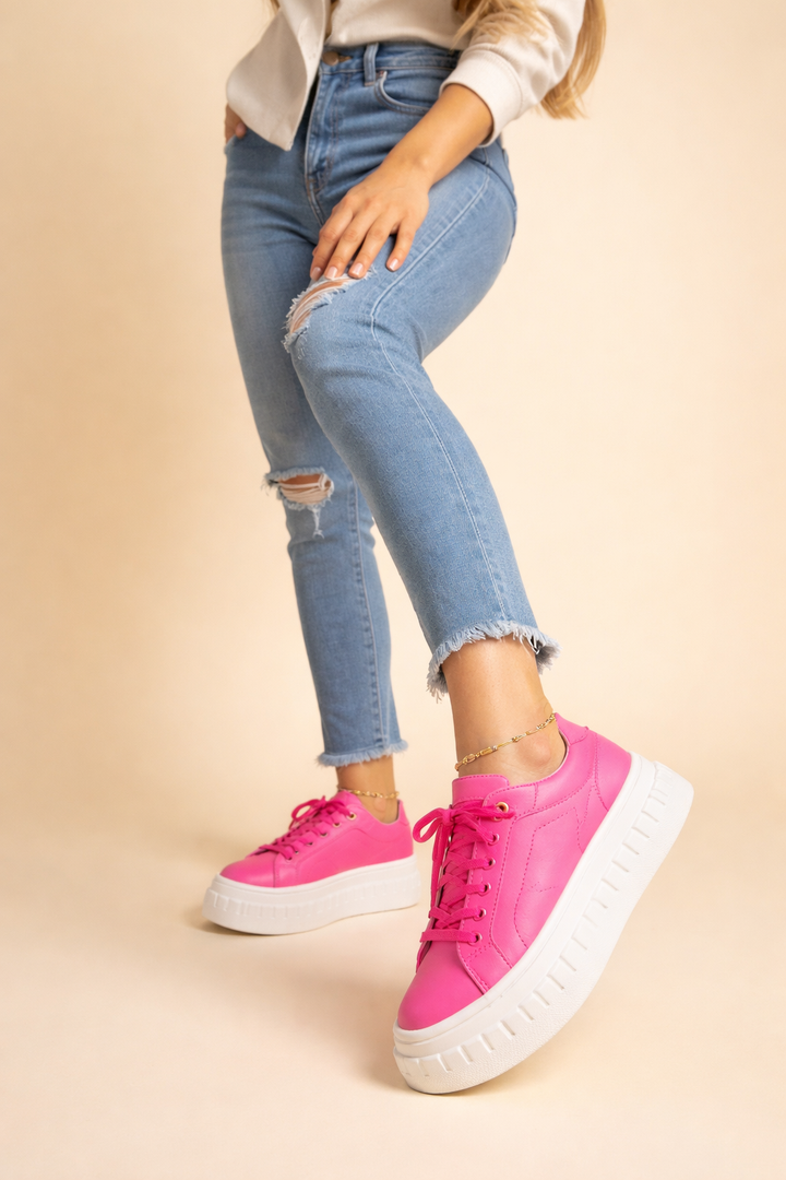 Kira | Women Platform Lace Up Sneakers