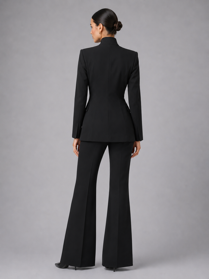 Belen | Women's Stand Collar Blazer Set
