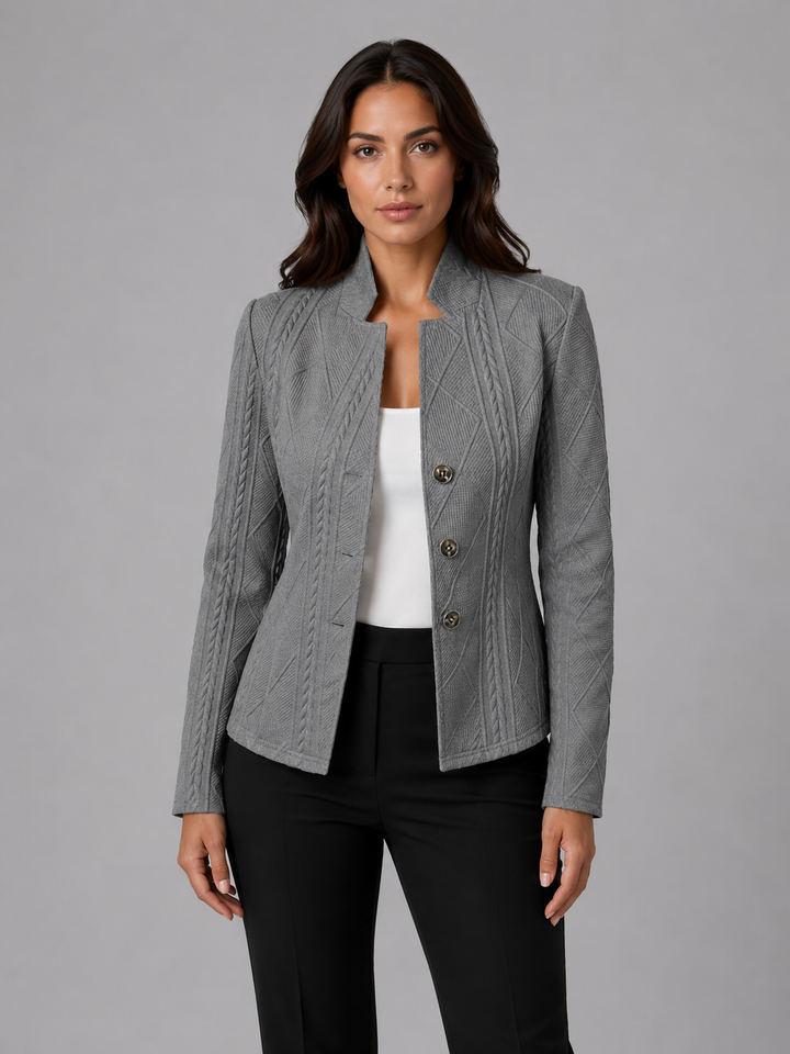 Wendy | Women's Plus Size Cable Knit Blazer
