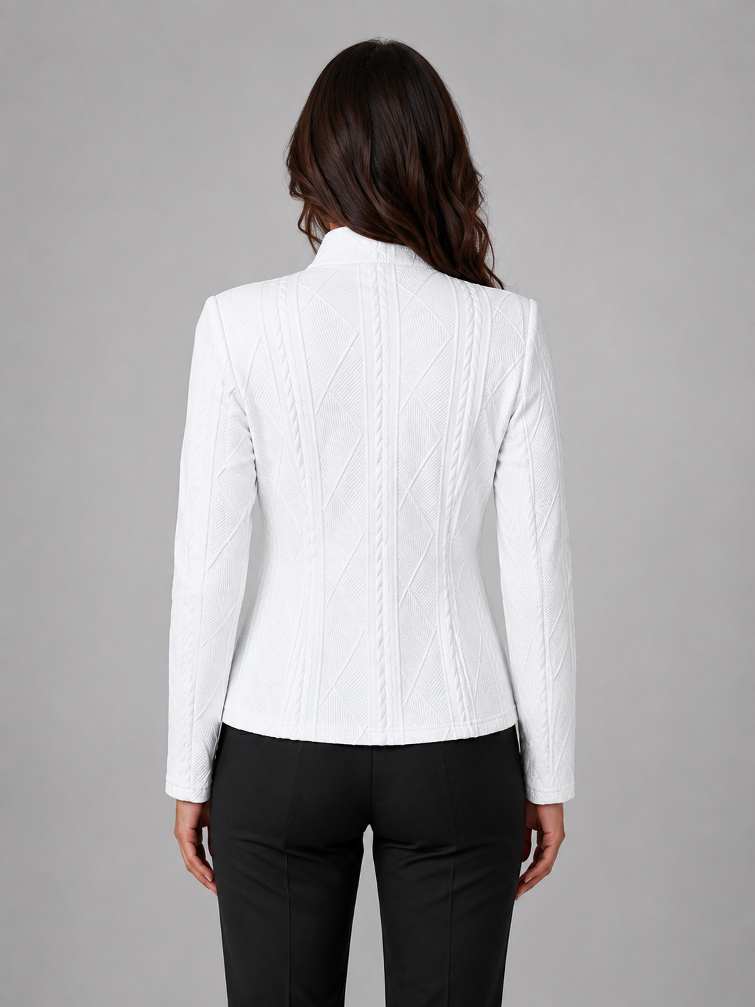 Wendy | Women's Plus Size Cable Knit Blazer