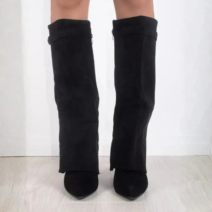 Cleo | Women's Fold Over Pointed Chelsea Boots
