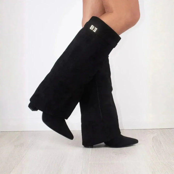 Cleo | Women's Fold Over Pointed Chelsea Boots