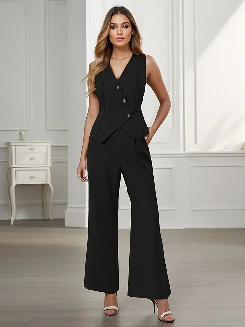 River | Women's Wide Leg Office Two Piece Set