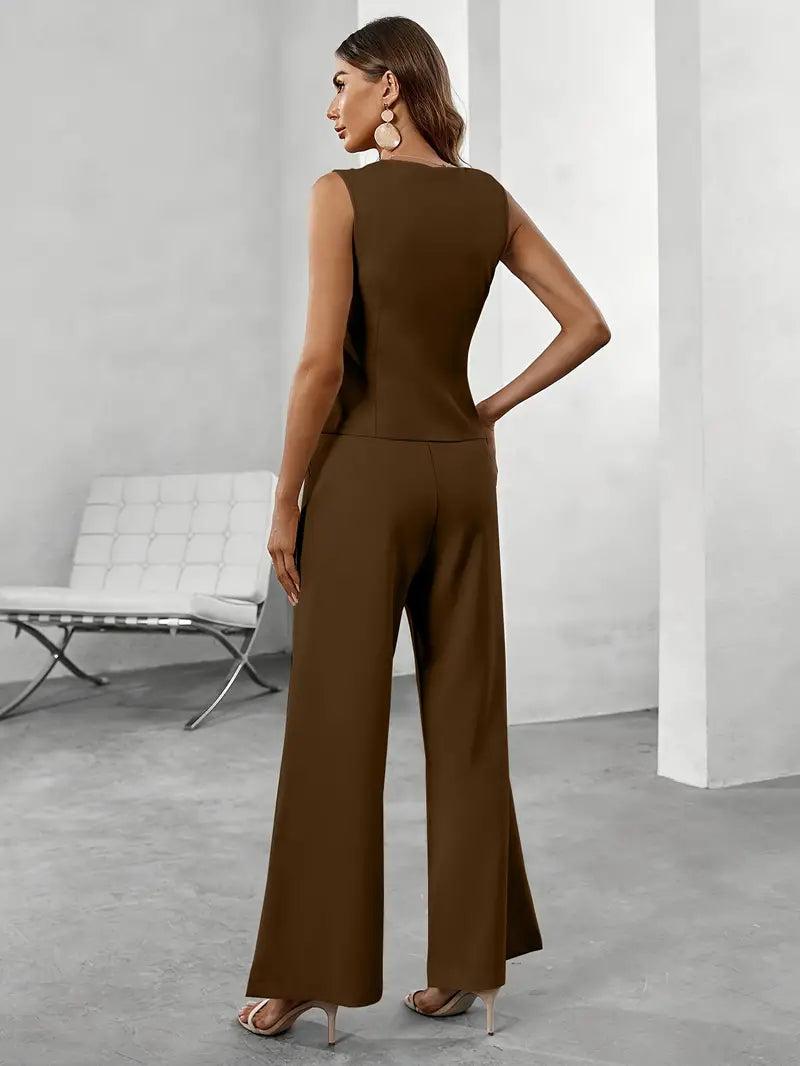 River | Women's Wide Leg Office Two Piece Set
