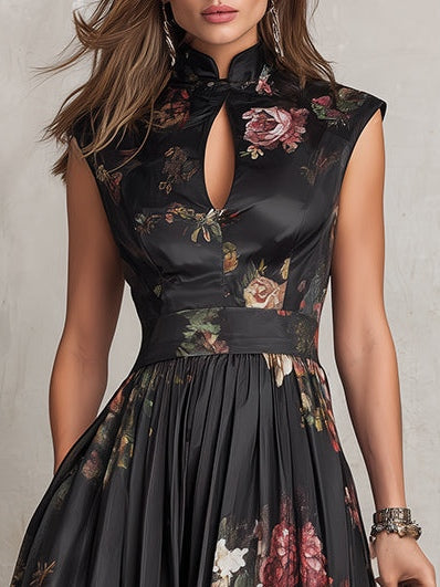 Aurore | Women High Neck Floral Wedding Guest Dress