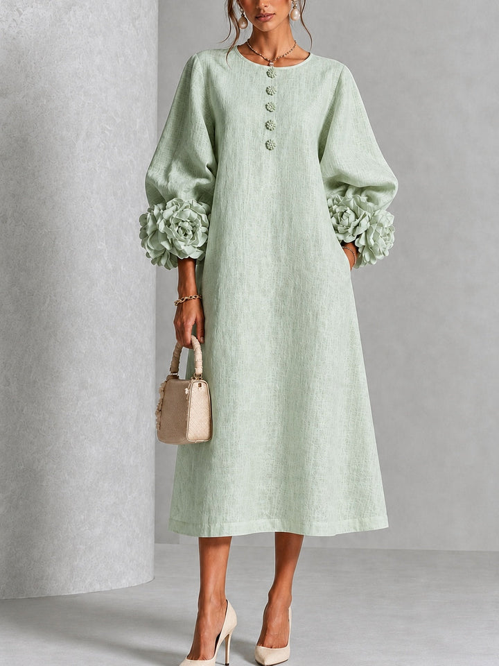 Hester | Women's Sage Modest Fall Winter Mother Of The Bride Wedding Guest Dress