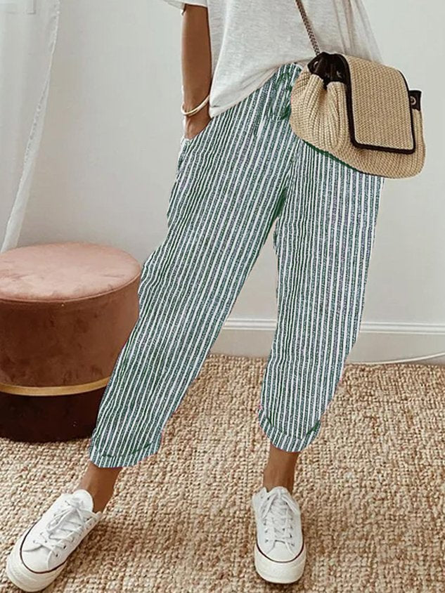 Gemma | Women's Linen Drawstring Casual Pants