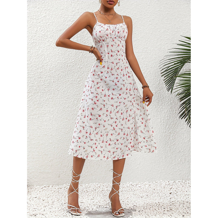 Nerys | Women Floral Side Slit Midi Dress