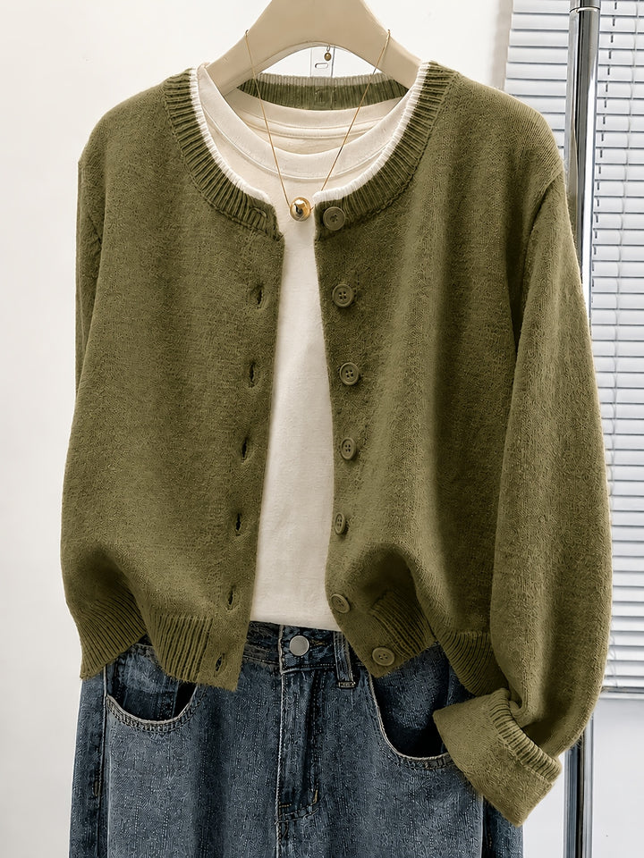 Cozy Fall Sweater Cardigan for Women with Cardigan Button