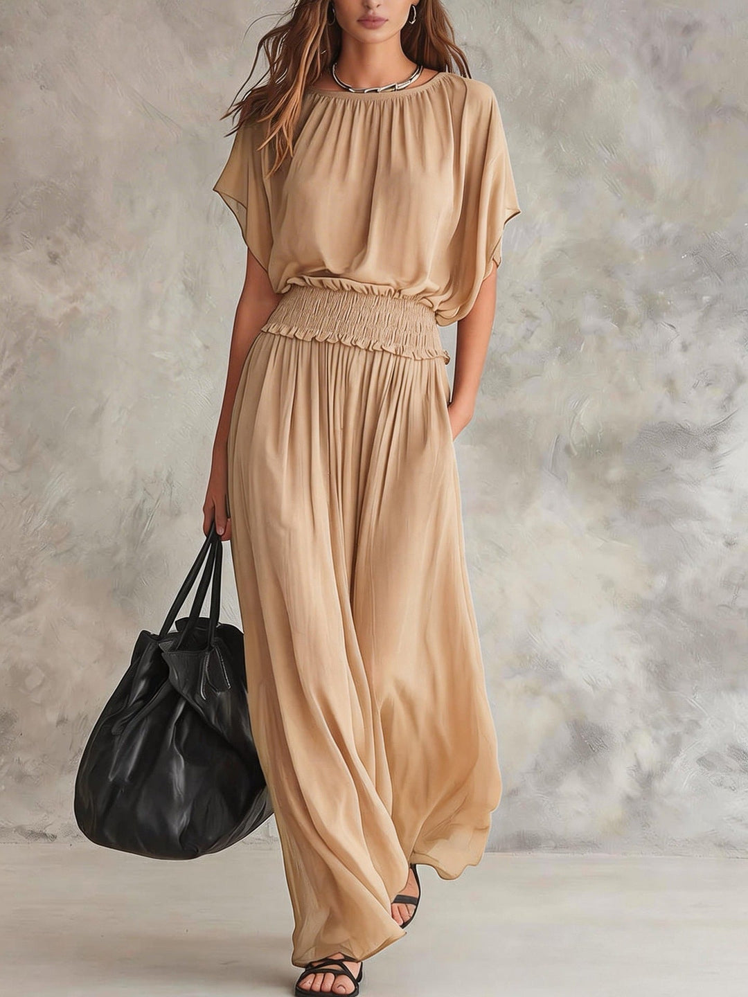 Eirlys | Women Smocked Wide Leg Jumpsuit