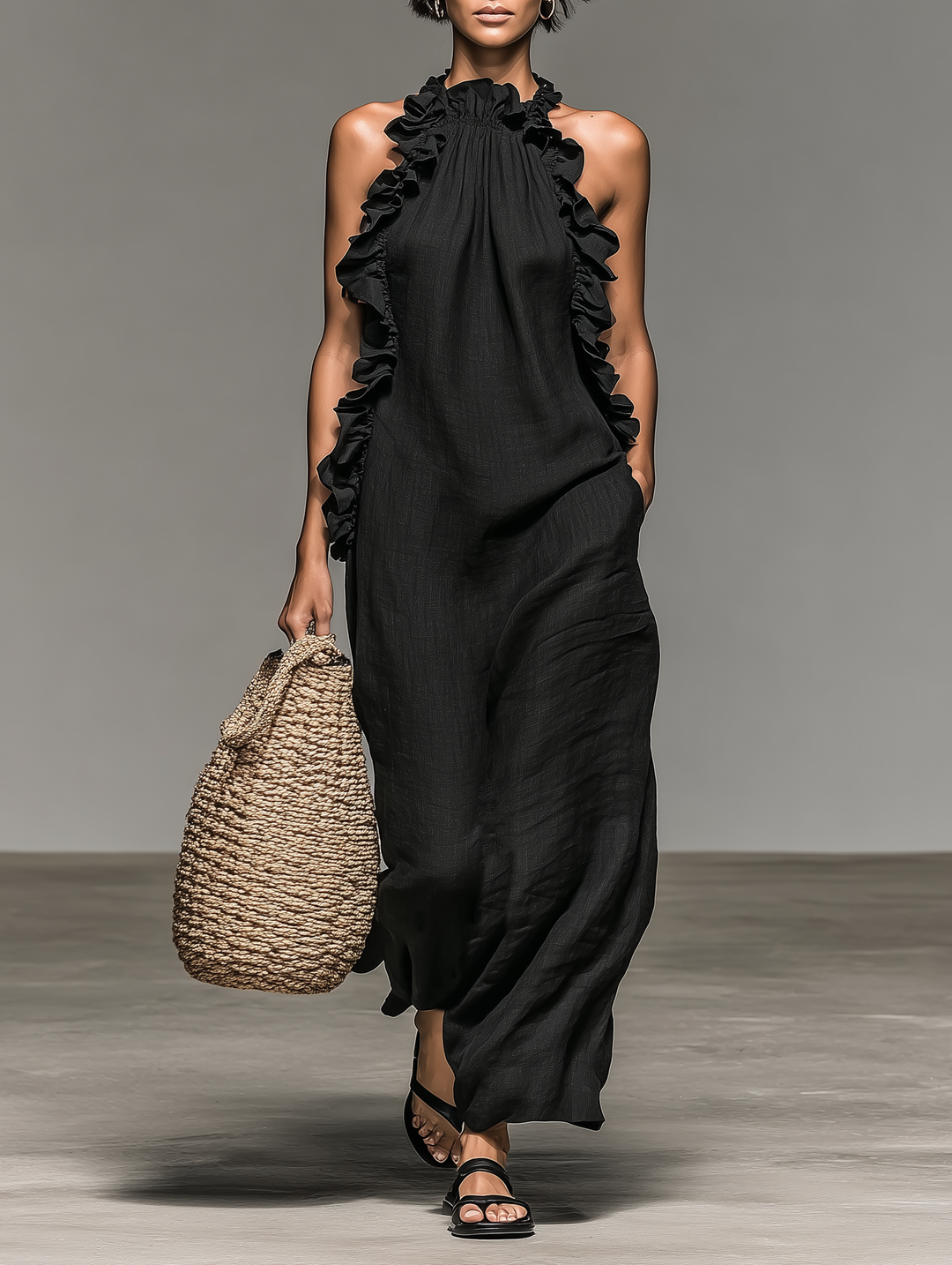 Fiadh | Women Halter Ruffle Sundress