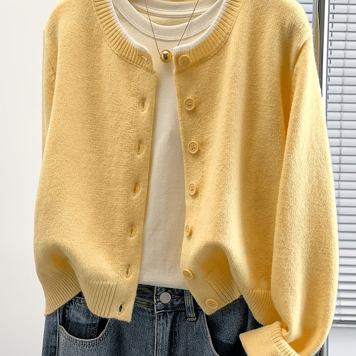 Cozy Fall Sweater Cardigan for Women with Cardigan Button
