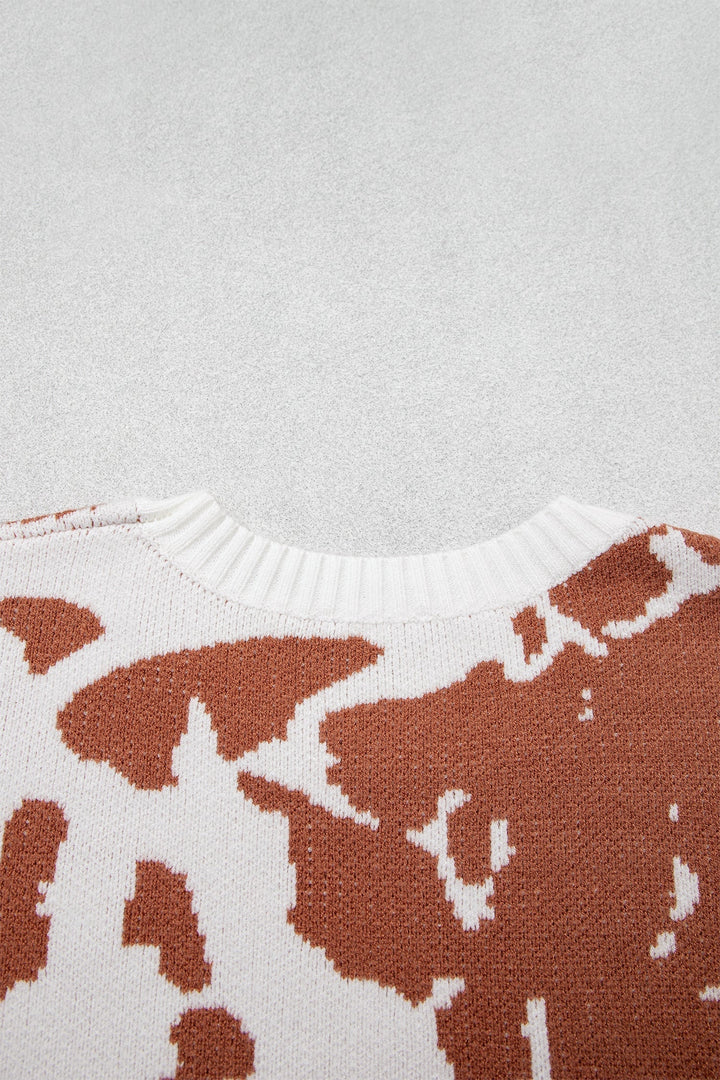 Thomasina | Women Spot Print Crew Sweater